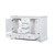 Lexora LD342248DA00000 Dukes 48 in. W White Double Sink Vanity Cabinet