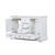 Lexora Dukes 48 in. W White Double Sink Vanity Cabinet