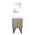 Lexora LLC24SKSOSM18 Lancy 24 inch W x 20 in D Rustic Acacia Bath Vanity Cabinet, White Quartz Top and 18 in Mirror