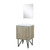 Lexora LLC24SKSOSM18 Lancy 24 inch W x 20 in D Rustic Acacia Bath Vanity Cabinet, White Quartz Top and 18 in Mirror