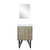 Lexora Lancy 24 inch W x 20 in D Rustic Acacia Bath Vanity Cabinet, Cultured Marble Top and 18 in Mirror