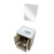 Lexora Lafarre 24 inch W x 20 in D Rustic Acacia Bath Vanity Cabinet, White Quartz Top and 18 in Mirror