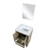 Lexora LVLF24SRA310 Lafarre 24 inch W x 20 in D Rustic Acacia Bath Vanity Cabinet, Cultured Marble Top and 18 in Mirror