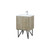 Lexora LLC24SKSOS000FCH Lancy 24 inch W x 20 in D Rustic Acacia Bath Vanity Cabinet, White Quartz Top and Chrome Faucet Set
