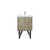 Lexora LLC24SKSOS000FBN Lancy 24 inch W x 20 in D Rustic Acacia Bath Vanity Cabinet, White Quartz Top and Brushed Nickel Faucet Set