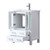 Lexora LVV24SA601 Volez 24 inch W White Bath Vanity Cabinet, White Ceramic Top, and Faucet Set