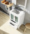 Lexora LVV24SA601 Volez 24 inch W White Bath Vanity Cabinet, White Ceramic Top, and Faucet Set