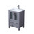 Lexora Volez 24 inch W Dark Grey Bath Vanity Cabinet, White Ceramic Top, and Faucet Set