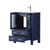 Lexora LVV24SE601 Volez 24 inch W Navy Blue Bath Vanity Cabinet, White Ceramic Top, and Faucet Set