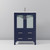 Lexora LVV24SE601 Volez 24 inch W Navy Blue Bath Vanity Cabinet, White Ceramic Top, and Faucet Set