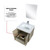 Lexora  LVFB24SK304 Fairbanks 24 in W x 20 in D Rustic Acacia Bath Vanity, Cultured Marble Top and Rose Gold Faucet Set