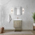 Lexora  LVFB24SK304 Fairbanks 24 in W x 20 in D Rustic Acacia Bath Vanity, Cultured Marble Top and Rose Gold Faucet Set