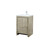 Lexora Lafarre 24 inch W x 20 in D Rustic Acacia Bath Vanity Cabinet, White Quartz Top and Chrome Faucet Set