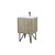 Lexora LLC24SKSOS000FGM Lancy 24 inch W x 20 in D Rustic Acacia Bath Vanity Cabinet, White Quartz Top and Gun Metal Faucet Set