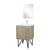 Lexora LLC24SKSOSM18FCH Lancy 24 inch W x 20 in D Rustic Acacia Bath Vanity Cabinet, White Quartz Top, Chrome Faucet Set and 18 in Mirror
