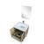 Lexora Lancy 24 inch W x 20 in D Rustic Acacia Bath Vanity Cabinet, White Quartz Top, Chrome Faucet Set and 18 in Mirror