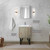 Lexora Lancy 24 inch W x 20 in D Rustic Acacia Bath Vanity Cabinet, White Quartz Top, Chrome Faucet Set and 18 in Mirror