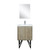 Lexora Lancy 24 inch W x 20 in D Rustic Acacia Bath Vanity Cabinet, Cultured Marble Top, Chrome Faucet Set and 18 in Mirror