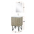 Lexora LVLY24SRA311 Lancy 24 inch W x 20 in D Rustic Acacia Bath Vanity Cabinet, Cultured Marble Top, Chrome Faucet Set and 18 in Mirror