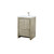 Lexora LVLF24SRA302 Lafarre 24 inch W x 20 in D Rustic Acacia Bath Vanity Cabinet, Cultured Marble Top and Brushed Nickel Faucet Set