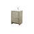 Lexora Lafarre 24 inch W x 20 in D Rustic Acacia Bath Vanity Cabinet, Cultured Marble Top and Brushed Nickel Faucet Set