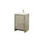 Lexora LLF24SKSOS000FRG Lafarre 24 inch W x 20 in D Rustic Acacia Bath Vanity Cabinet, White Quartz Top and Rose Gold Faucet Set