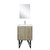 Lexora LVLY24SRA312 Lancy 24 inch W x 20 in D Rustic Acacia Bath Vanity Cabinet, Cultured Marble Top, Brushed Nickel Faucet Set and 18 in Mirror