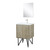 Lexora Lancy 24 inch W x 20 in D Rustic Acacia Bath Vanity Cabinet, Cultured Marble Top, Brushed Nickel Faucet Set and 18 in Mirror