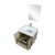 Lexora LVLY24SRA312 Lancy 24 inch W x 20 in D Rustic Acacia Bath Vanity Cabinet, Cultured Marble Top, Brushed Nickel Faucet Set and 18 in Mirror