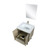 Lexora Lancy 24 inch W x 20 in D Rustic Acacia Bath Vanity Cabinet, Cultured Marble Top, Brushed Nickel Faucet Set and 18 in Mirror