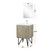 Lexora Lancy 24 inch W x 20 in D Rustic Acacia Bath Vanity Cabinet, Cultured Marble Top, Brushed Nickel Faucet Set and 18 in Mirror