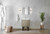Lexora LLC24SKSOSM18FRG Lancy 24 inch W x 20 in D Rustic Acacia Bath Vanity Cabinet, White Quartz Top, Rose Gold Faucet Set and 18 in Mirror