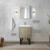 Lexora LLC24SKSOSM18FGM Lancy 24 inch W x 20 in D Rustic Acacia Bath Vanity Cabinet, White Quartz Top, Gun Metal Faucet Set and 18 in Mirror
