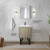 Lexora LVLY24SRA313 Lancy 24 inch W x 20 in D Rustic Acacia Bath Vanity Cabinet, Cultured Marble Top, Gun Metal Faucet Set and 18 in Mirror