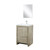 Lexora LVLF24SRA311 Lafarre 24 inch W x 20 in D Rustic Acacia Bath Vanity Cabinet, Cultured Marble Top, Chrome Faucet Set and 18 in Mirror