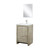 Lexora Lafarre 24 inch W x 20 in D Rustic Acacia Bath Vanity Cabinet, White Quartz Top, Brushed Nickel Faucet Set and 18 in Mirror