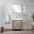 Lexora Lafarre 24 inch W x 20 in D Rustic Acacia Bath Vanity Cabinet, White Quartz Top, Brushed Nickel Faucet Set and 18 in Mirror