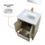 Lexora Lafarre 24 inch W x 20 in D Rustic Acacia Bath Vanity Cabinet, White Quartz Top, Rose Gold Faucet Set and 18 in Mirror