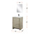 Lexora LLF24SKSOSM18FGM Lafarre 24 inch W x 20 in D Rustic Acacia Bath Vanity Cabinet, White Quartz Top, Brushed Nickel Faucet Set and 18 in Mirror