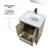 Lexora LLF24SKSOSM18FGM Lafarre 24 inch W x 20 in D Rustic Acacia Bath Vanity Cabinet, White Quartz Top, Brushed Nickel Faucet Set and 18 in Mirror