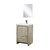 Lexora LVLF24SRA313 Lafarre 24 inch W x 20 in D Rustic Acacia Bath Vanity Cabinet, Cultured Marble Top, Brushed Nickel Faucet Set and 18 in Mirror
