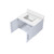 Lexora Geneva 30 in. W Glossy White Wall Mount Bath Vanity Cabinet and Cultured Marble Top