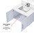 Lexora Geneva 30 in. W Glossy White Wall Mount Bath Vanity Cabinet and White Quartz Top