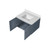 Lexora LVG30SB300 Geneva 30 in. W Dark Grey Wall Mount Bath Vanity Cabinet and Cultured Marble Top