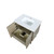 Lexora LLC30SKSOS000 Lancy 30 inch W x 20 in D Rustic Acacia Bath Vanity Cabinet and White Quartz Top