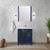 Lexora LV341830SE00000 Volez 30 inch W Navy Blue Bath Vanity Cabinet