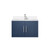 Lexora Geneva 30 in. W Navy Blue Wall Mount Bath Vanity Cabinet, White Quartz Top, and Faucet Set