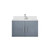 Lexora LVG30SB301 Geneva 30 in. W Dark Grey Wall Mount Bath Vanity Cabinet, Cultured Marble Top, and Faucet Set