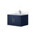 Lexora Geneva 30 in. W Navy Blue Wall Mount Bath Vanity Cabinet, Cultured Marble Top, and Faucet Set