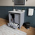 Lexora Ziva 30 inch W Dark Grey Bath Vanity Cabinet and White Quartz Top